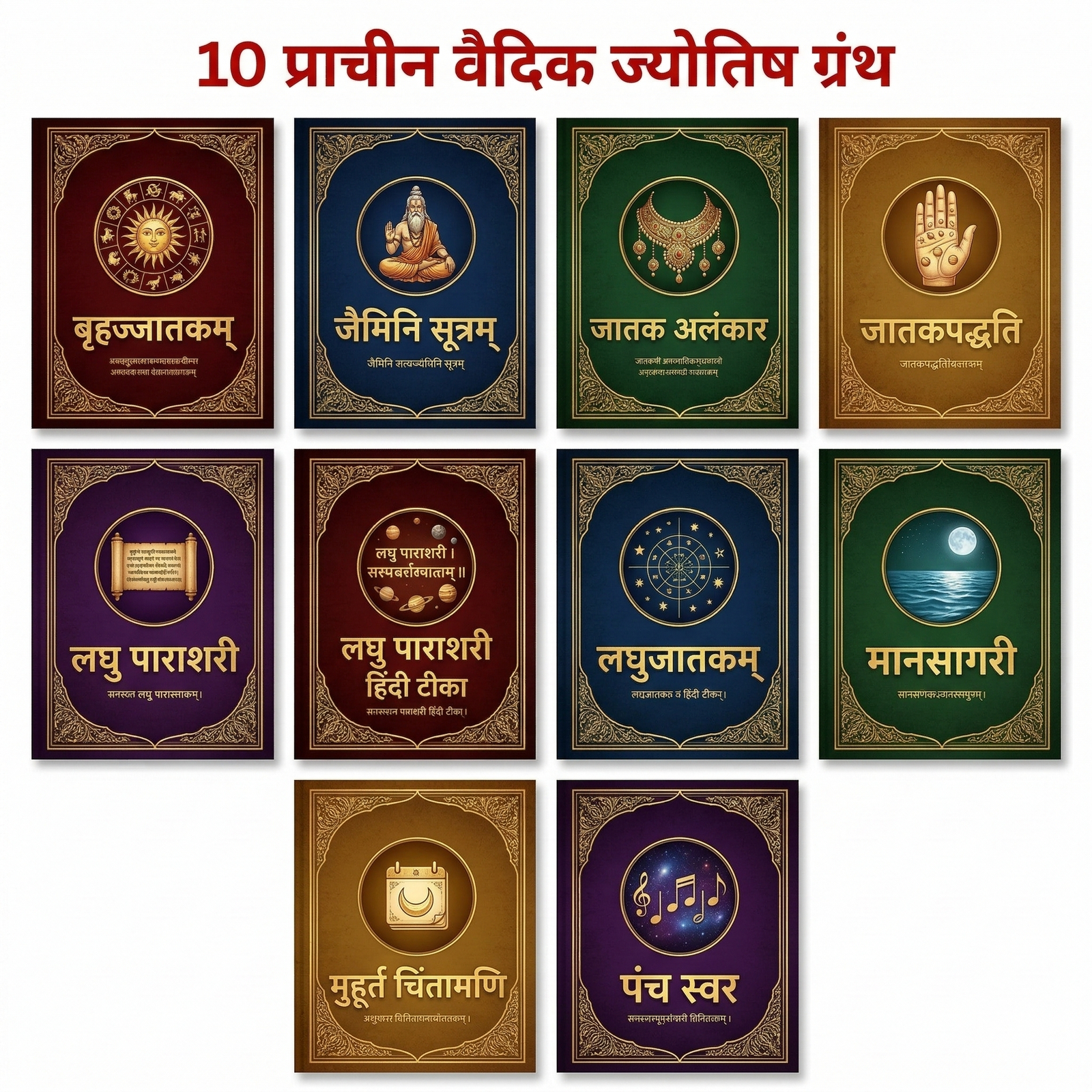 10 दुर्लभ वैदिक ज्योतिष पुस्तकें — प्राचीन ग्रंथों का खज़ाना (₹149)