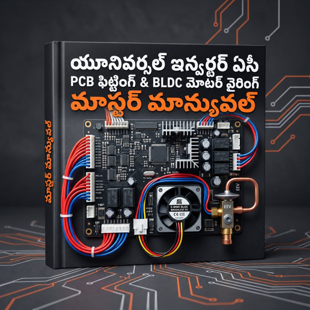 యూనివర్సల్ ఇన్వర్టర్ ఏసీ PCB ఫిట్టింగ్, BLDC మోటర్ వైరింగ్ మాన్యువల్